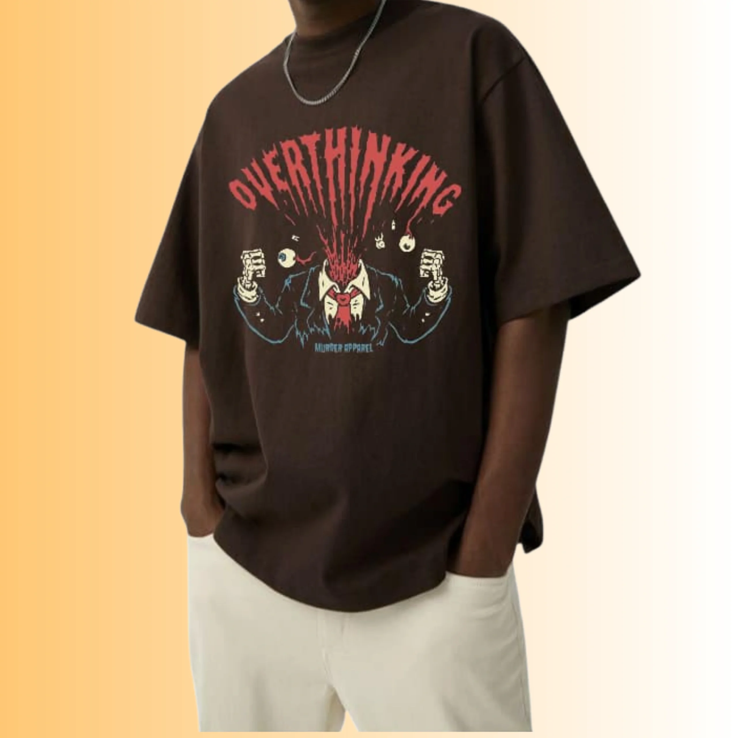 Overthinking Graphic Oversized T-Shirt
